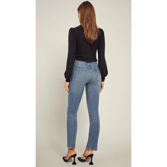 Reformation Liza High Rise Button Fly Straight Leg Jeans Malta 29 NWT - Picture 2 of 12